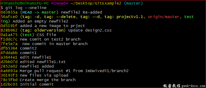 Git log 1